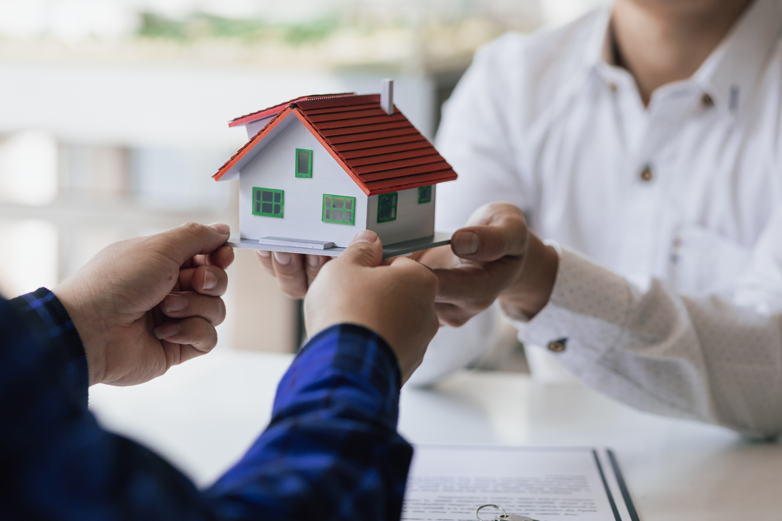Real estate inheritance concept and contract agreement.